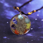 Orgonite Pendant  7 Chakra Necklace