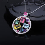 Colorful Jewel Round Pendant