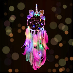 Indian Style Pink Unicorn Dreamcatcher Wind Chimes