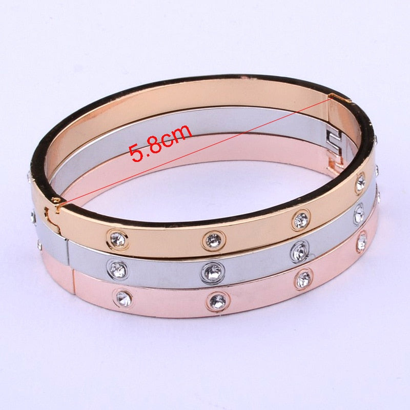 Silver Color Rhinestone Bracelet