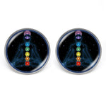 7 Chakra Reiki Photo Stud Earring