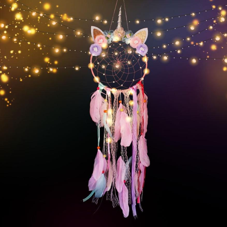 LED Light Unicorn Dream catcher