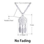 Bohemian Ethnic Feather Yoga Alloy Stainless Steel Dreamcatcher Necklace