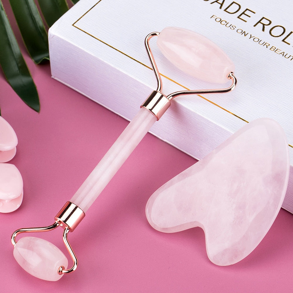 Face Massage Jade Roller Rose Quartz