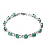 Silver 925 Jewelry Emerald Gemstone Bracelets