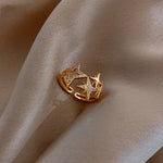 Zircon star opening women's Finger Ring