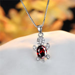 Rainbow Stone Cute Turtle Necklaces