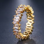 Elegant Zircon Crystal Engagement Rings