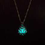 Luminous Glowing In The Dark Moon Lotus Flower Shaped Pendant