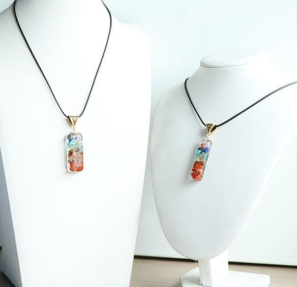 Natural Chakra Orgone Energy Pendant Necklace