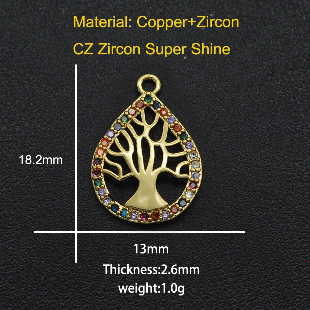 CZ Charms Cactus Necklace Pendant