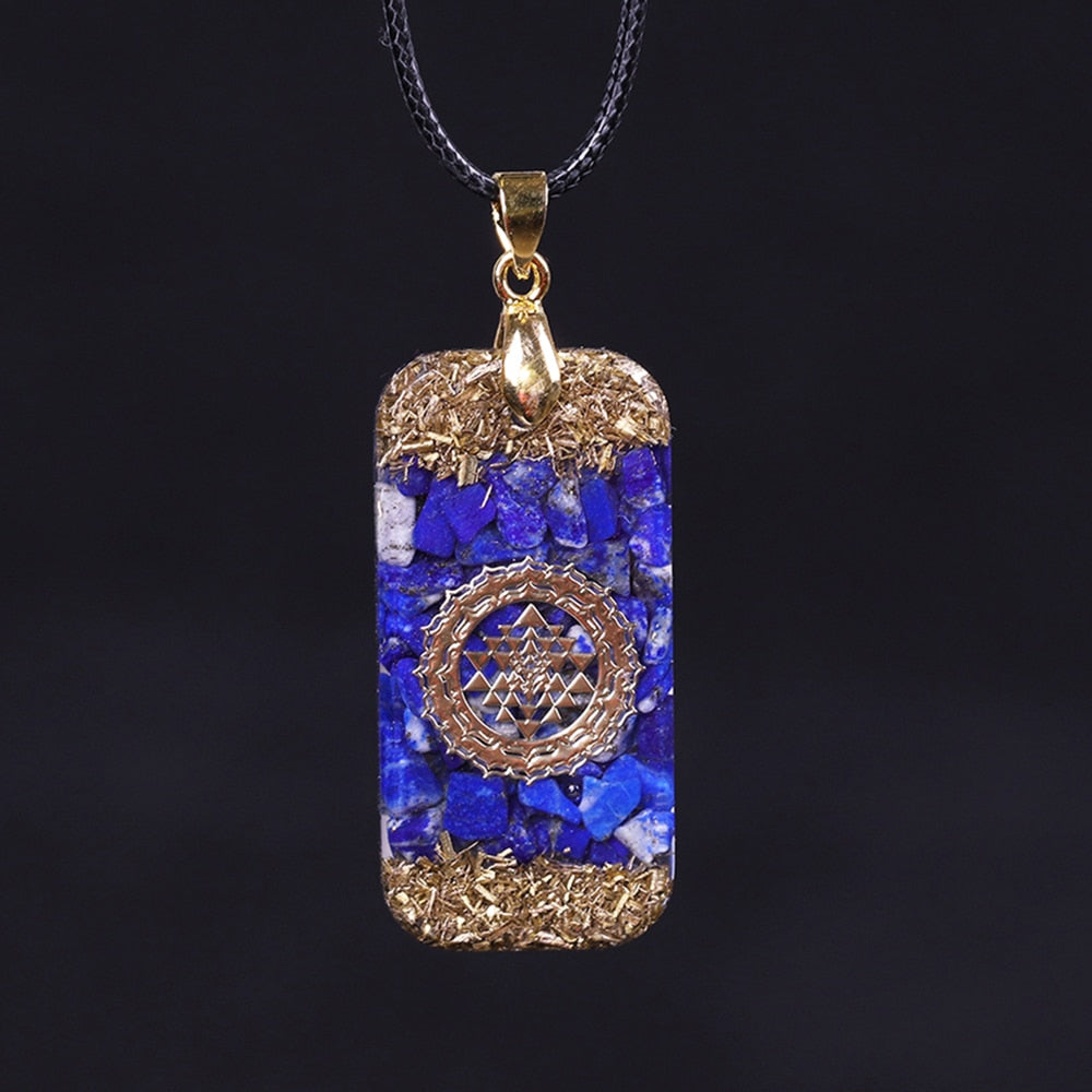Lapis Resin Chakra Stone Necklace