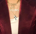Cross Drop Statement Necklace