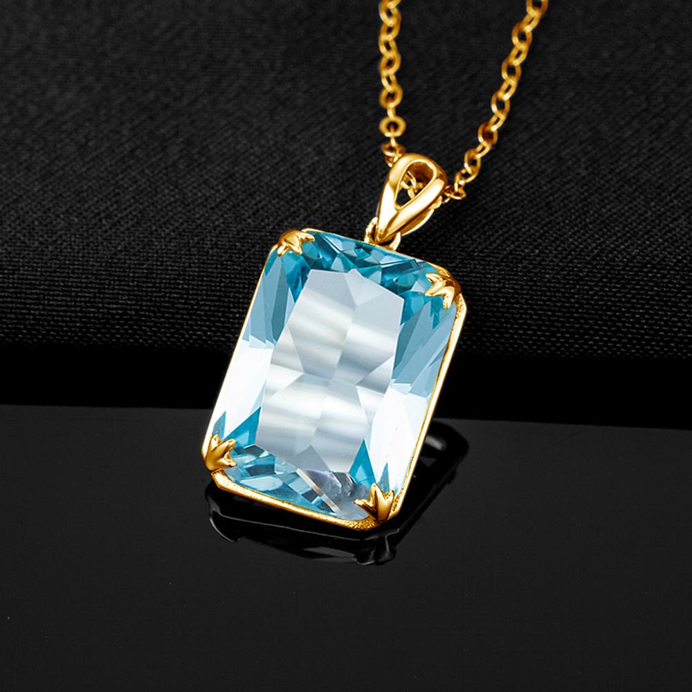Aquamarine Necklace Pendant For Women