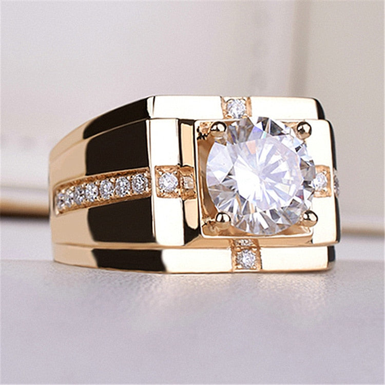 Classic High Carbon Men'S Finger Ring