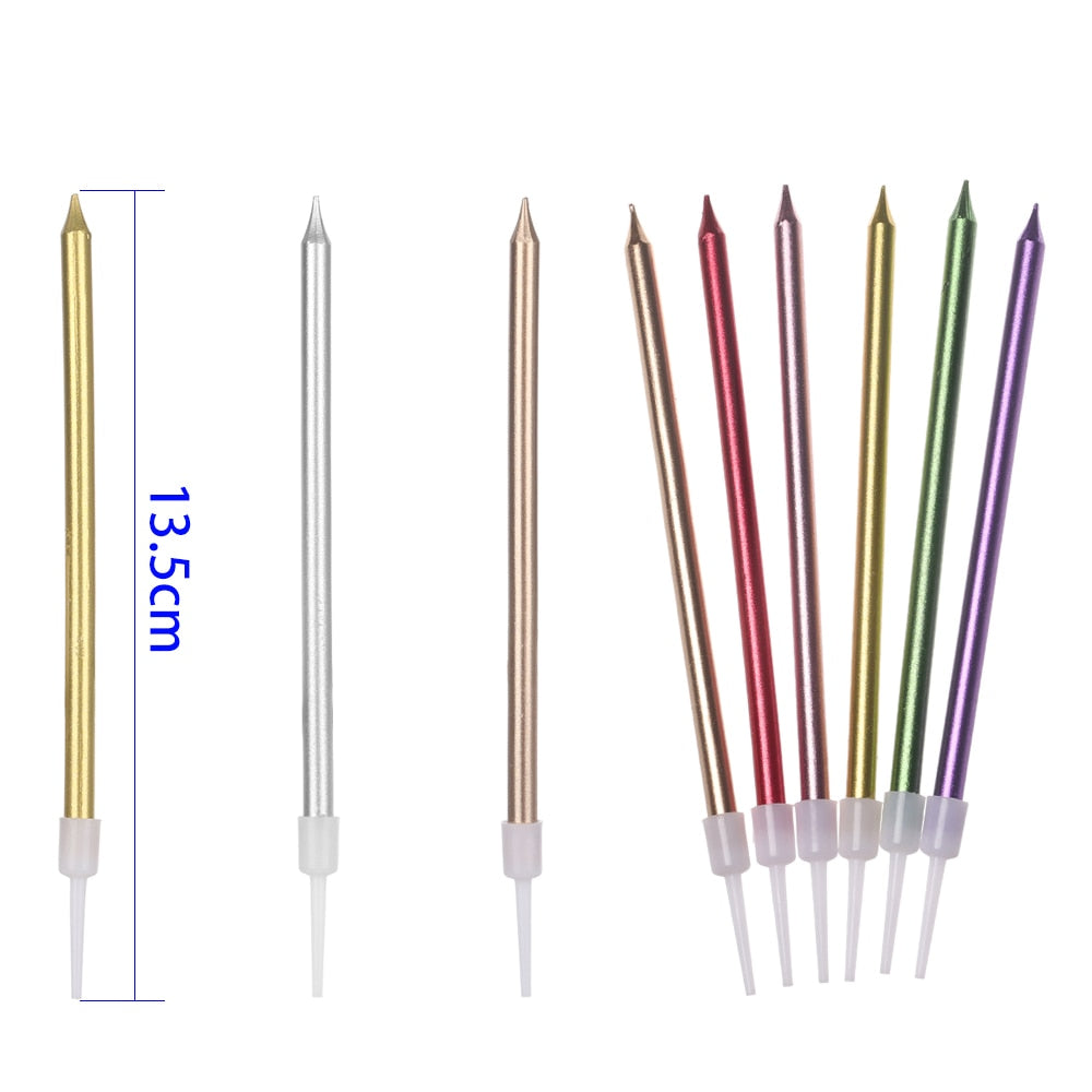 Multi Color Long Pencil Candles