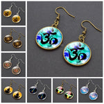 Chakra Spiritual Healing Glass Dangle Earrings