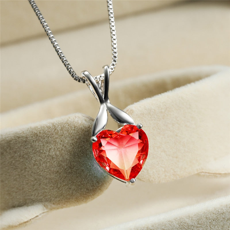 Rainbow Gradient Zircon Necklaces