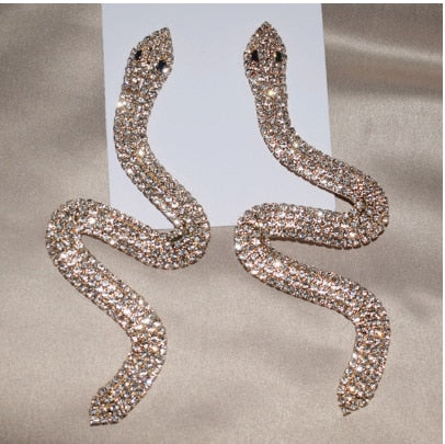 Exaggerated Crystal Geometric Flower Stud Earrings