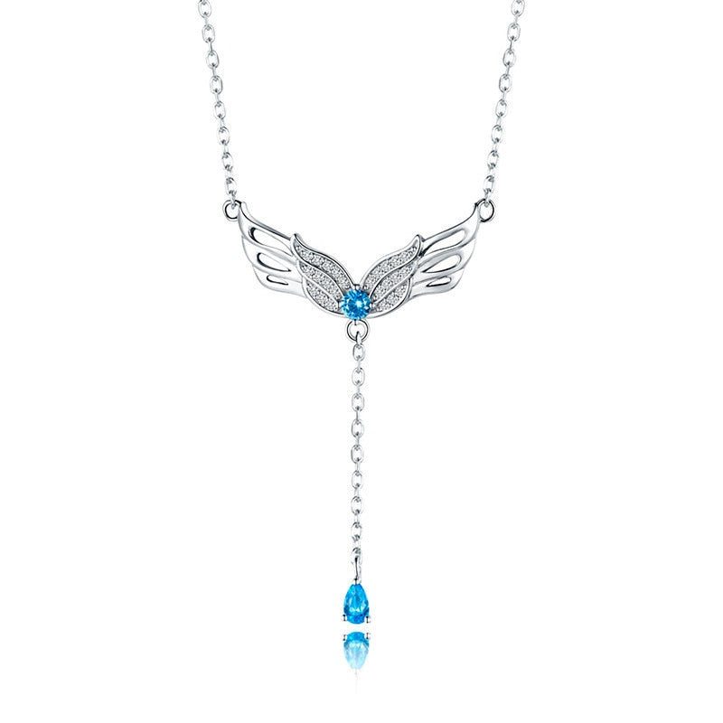 925 Sterling Silver Wing of Angel Necklace