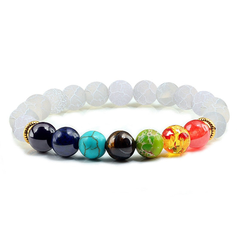 Beads Reiki Buddha Prayer Natural Stone Yoga Bracelet For Women