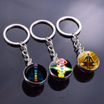 7 Chakra Yoga Meditation Glass Ball Key Chain