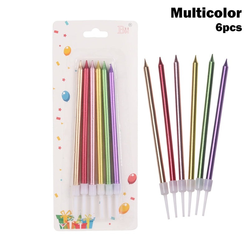 Multi Color Long Pencil Candles