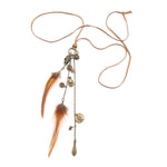 Feather Pendant Dreamcatcher Necklace