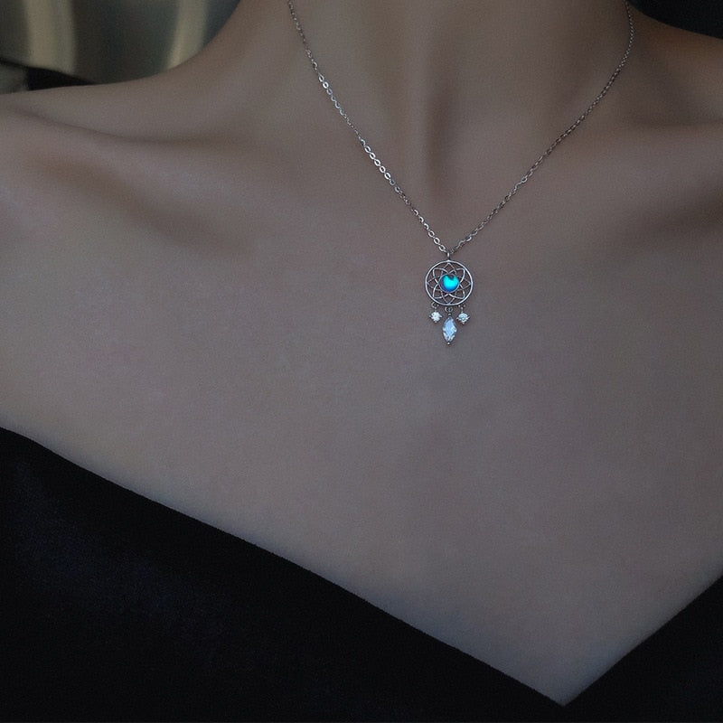 Silver Color Hot Sale Micro Dream Catcher Zircon Necklace