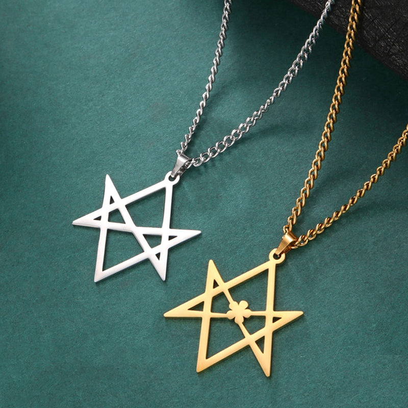 Unicursal Hexagram Religious Symbol Geometry Amulet Pendant
