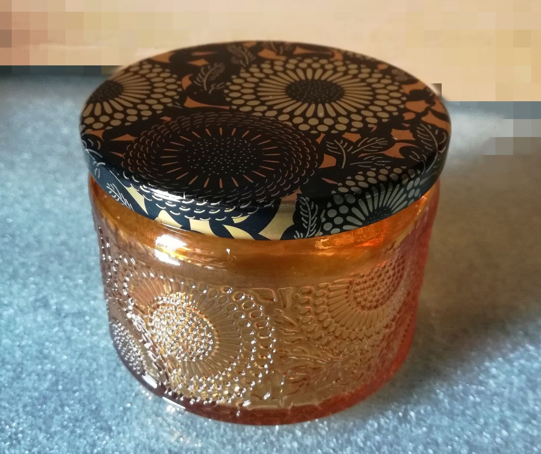Candle Cup Color Relief Candlestick Glass Candles Jars
