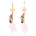 Fringed water drops earrings