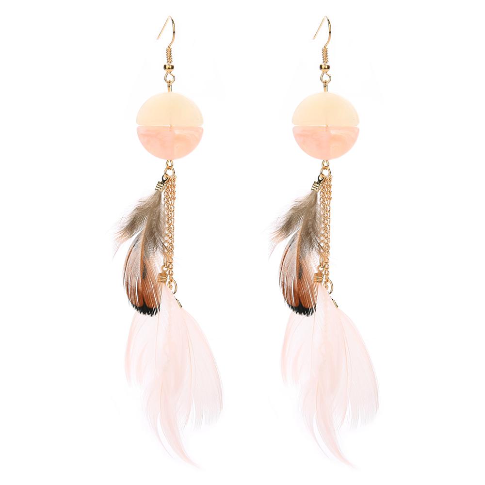 Fringed water drops earrings