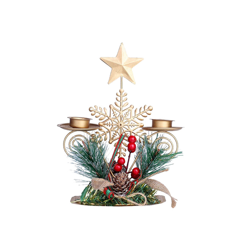 Christmas Decoration Wrought Iron Candle Holder