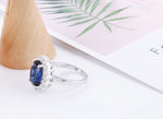 Princess Cut 3.2ct Lab Sapphire Ring