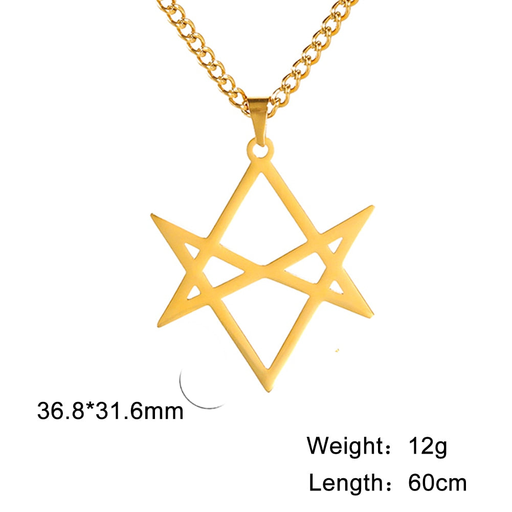Unicursal Hexagram Religious Symbol Geometry Amulet Pendant