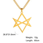 Unicursal Hexagram Religious Symbol Geometry Amulet Pendant