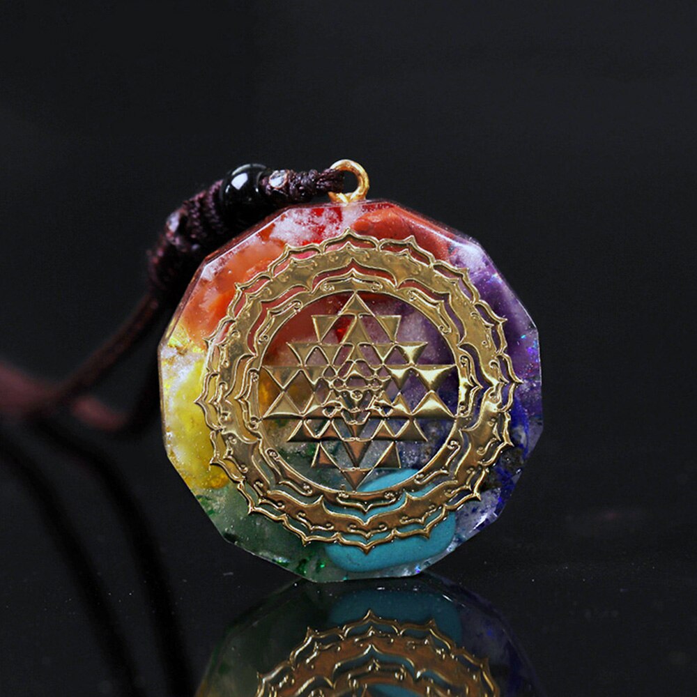 Orgonite Pendant Sri Yantra Necklace