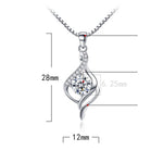 crystal zircon pendant necklace