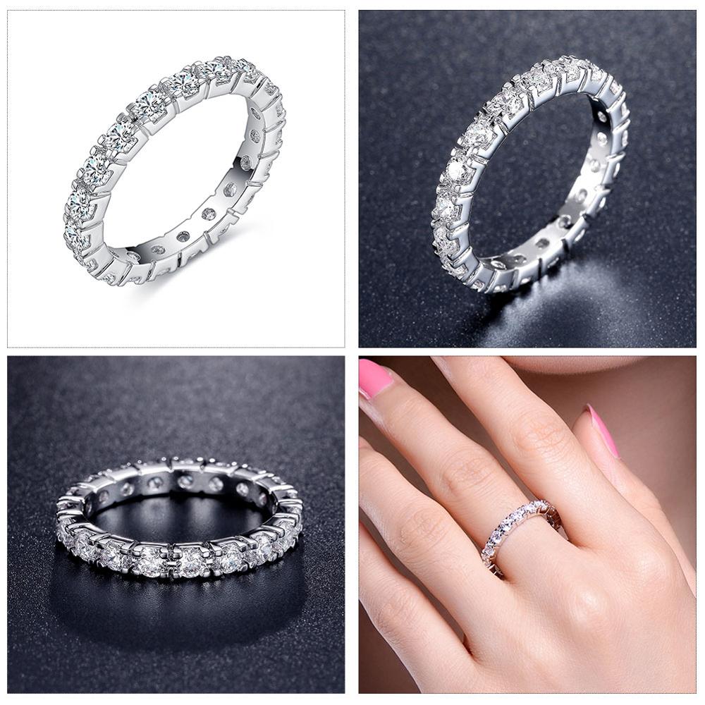 Wedding Bands Eternity Rings with Zirconia for Women