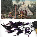 Purple Feather Dreamcatcher Feathers Wall Hanging Home Decor