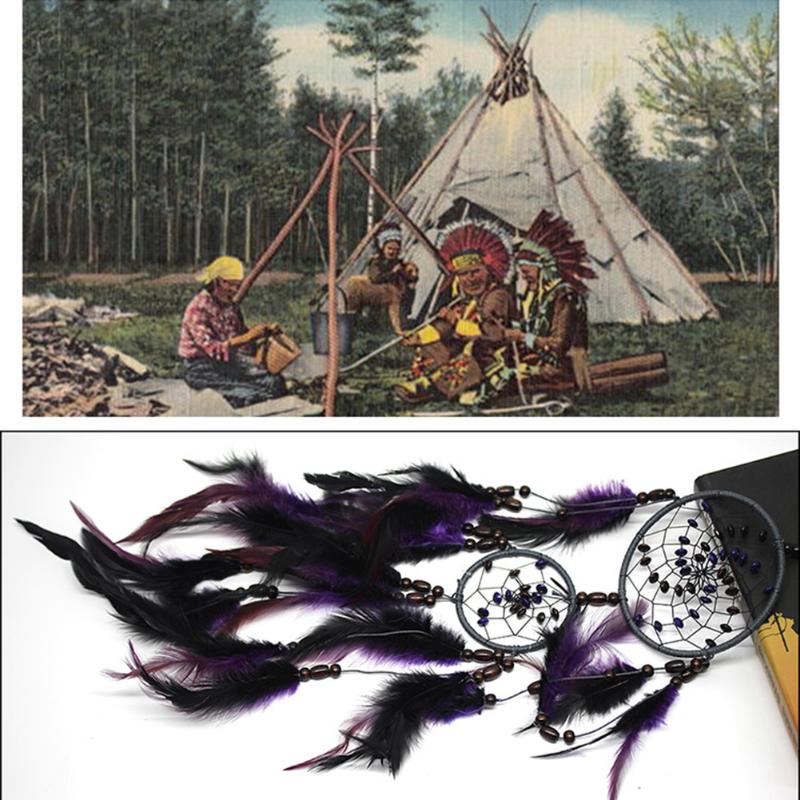 Purple Feather Dreamcatcher Feathers Wall Hanging Home Decor