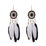 Fringed water drops earrings
