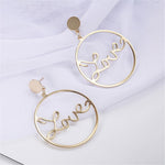 Long Crystal Tassel Gold Color Dangle Earrings