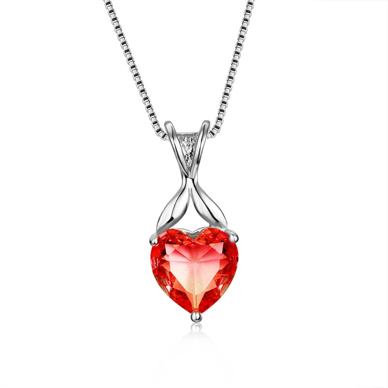 Rainbow Gradient Zircon Necklaces