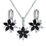Flowers Bridal Jewelry Sets Necklace Earrings