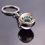 7 Chakra Yoga Meditation Glass Ball Key Chain