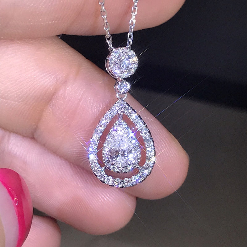 Solid 925 Silver Color Necklace