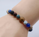 Universe Solar System Bracelet Natural Stone Eight Planets For Men And Women