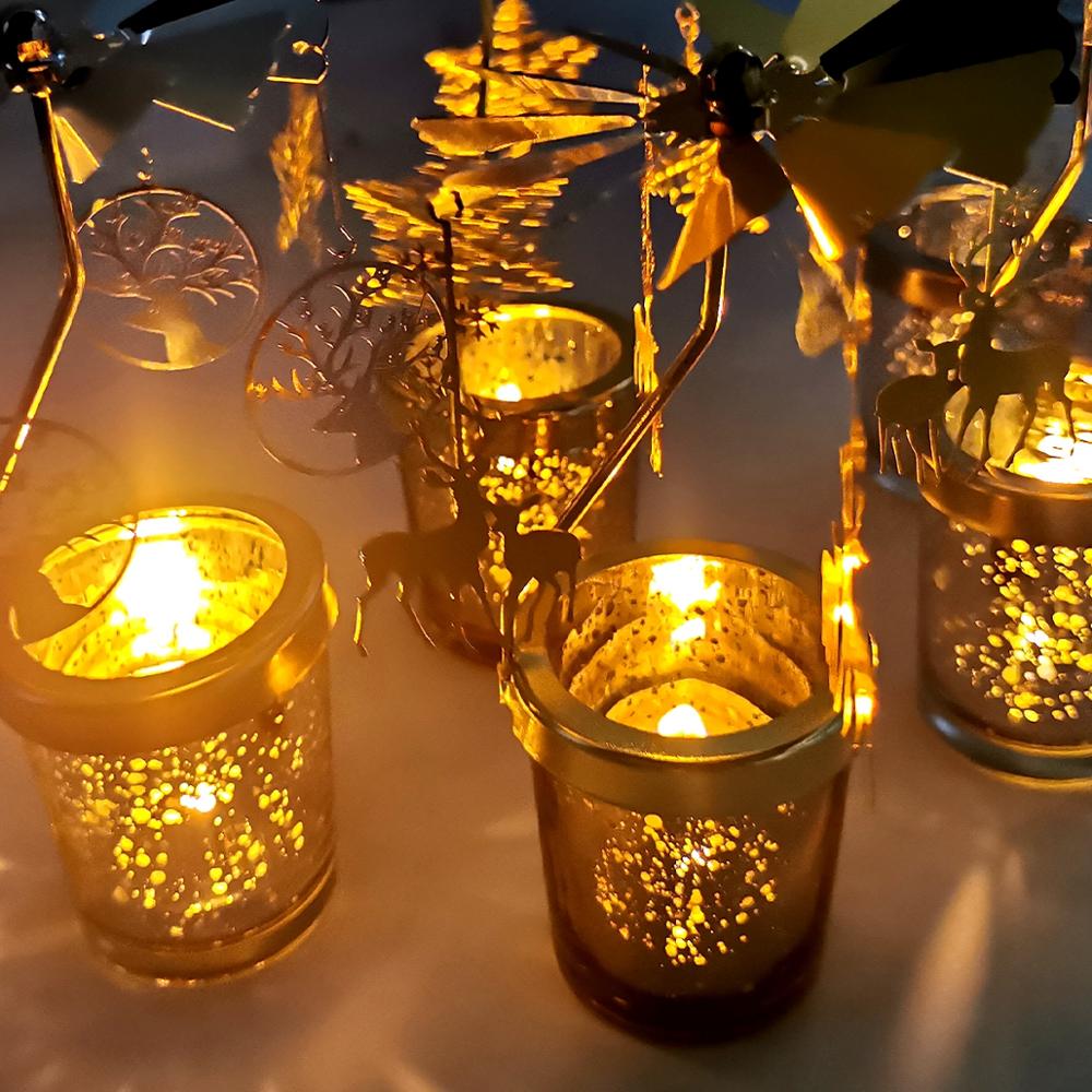 Metal Rotating Candle Holder